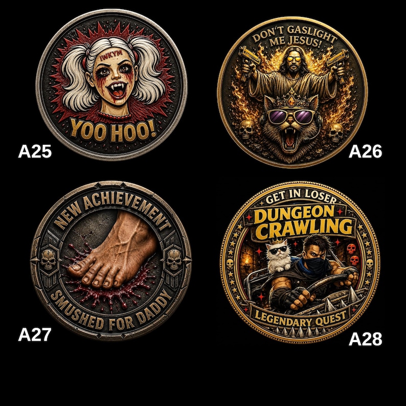 Dungeon Crawler Carl Challenge Coin, Princess Donut Coin, New Achievement Collectible, Fantasy RPG Fan Gift, Premium Metal Coin image 6