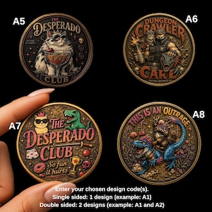 Dungeon Crawler Carl Challenge Coin, Princess Donut Coin, New Achievement Collectible, Fantasy RPG Fan Gift, Premium Metal Coin image 3