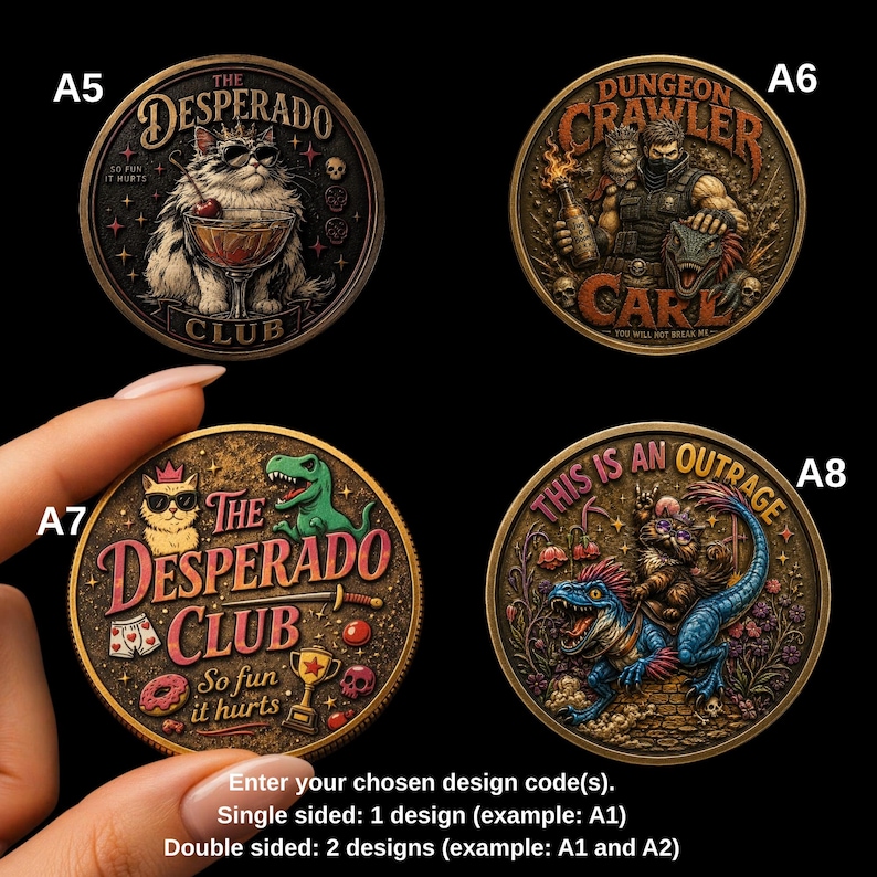 Dungeon Crawler Carl Challenge Coin, Princess Donut Coin, New Achievement Collectible, Fantasy RPG Fan Gift, Premium Metal Coin image 3