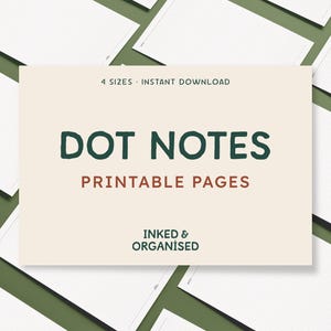 Página imprimible de notas de puntos: conceptos básicos de la agenda, plantilla de notas de puntos, toma de notas, inserto de agenda, tamaño A4/A5/carta/medio, descarga instantánea en PDF