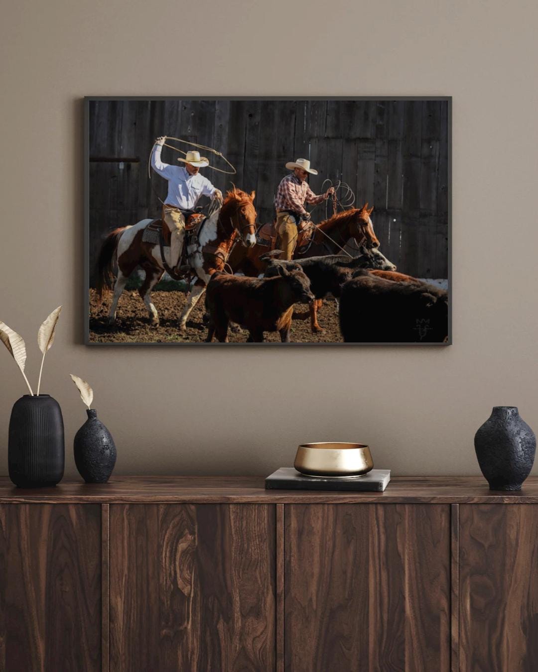 Western Ranching Graphics Western Cowboy Photograph: Ranch Art Print, Horseback Cattle (digital ...