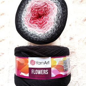 YarnArt Flowers Gradient Yarn Cake – 250g Cotton Acrylic Blend