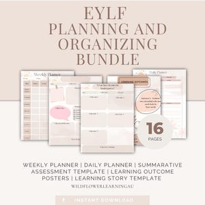 Boho EYLF Planning & Assessment Bundle | Early Childhood Educator Pack | Printable PDF Templates
