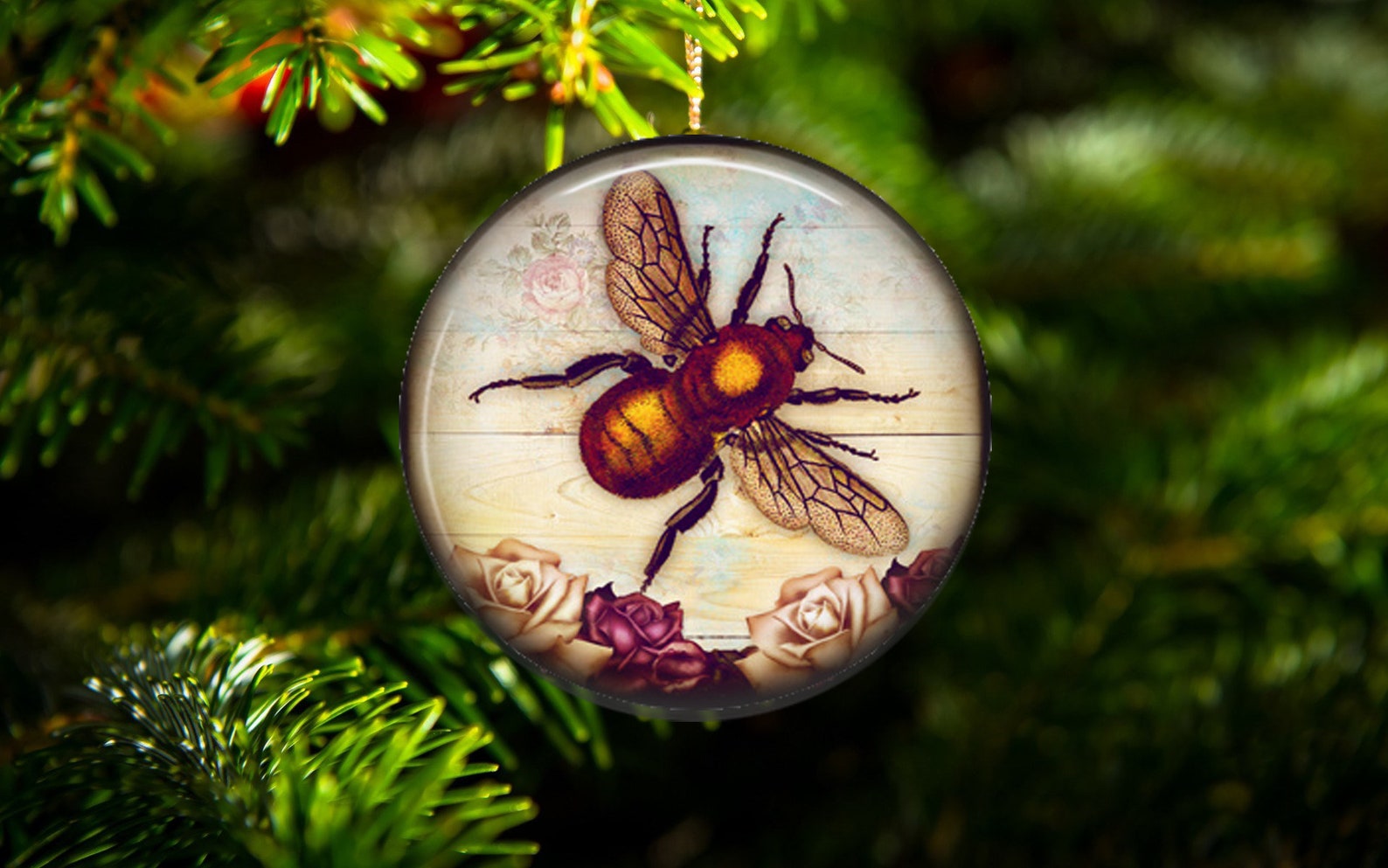 Bee Christmas Ornament 