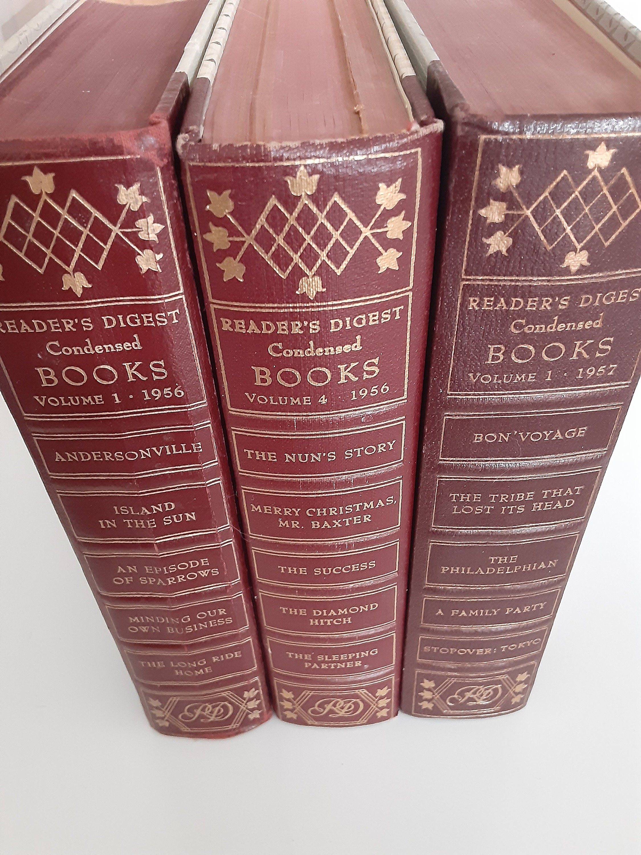 Reader's Digest Condensed Books 1956 /1957, Stack of 3 Vintage