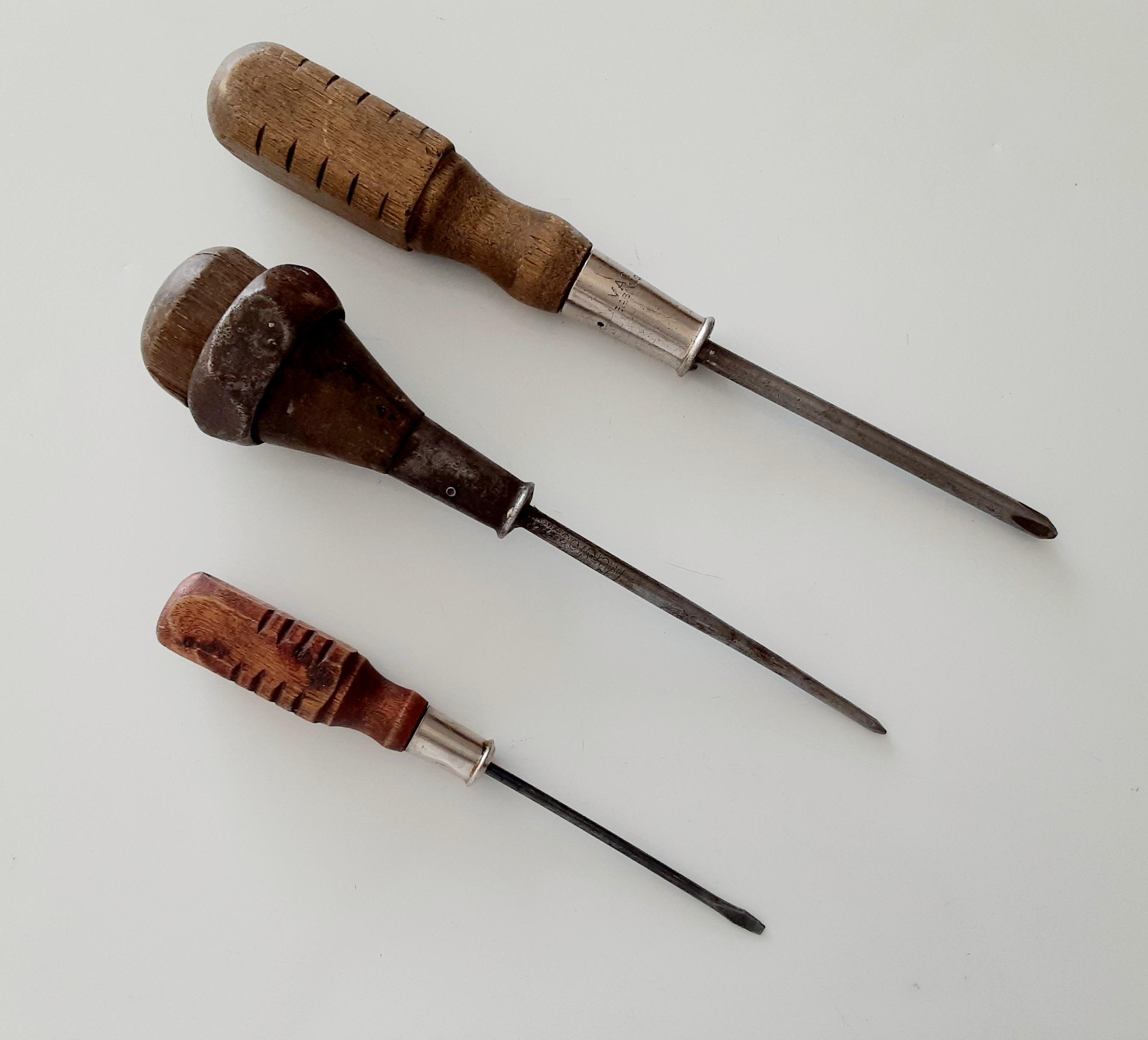 Vintage Wood Handle Tools, MAC Sabina O., Stanley Hurwood, Group