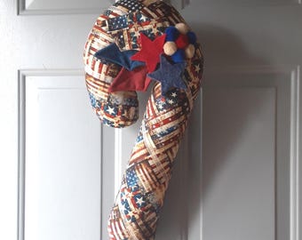 4th July 250th birthday themed wall / door hanger,  handcrafted patriotic gift, rustic home decor