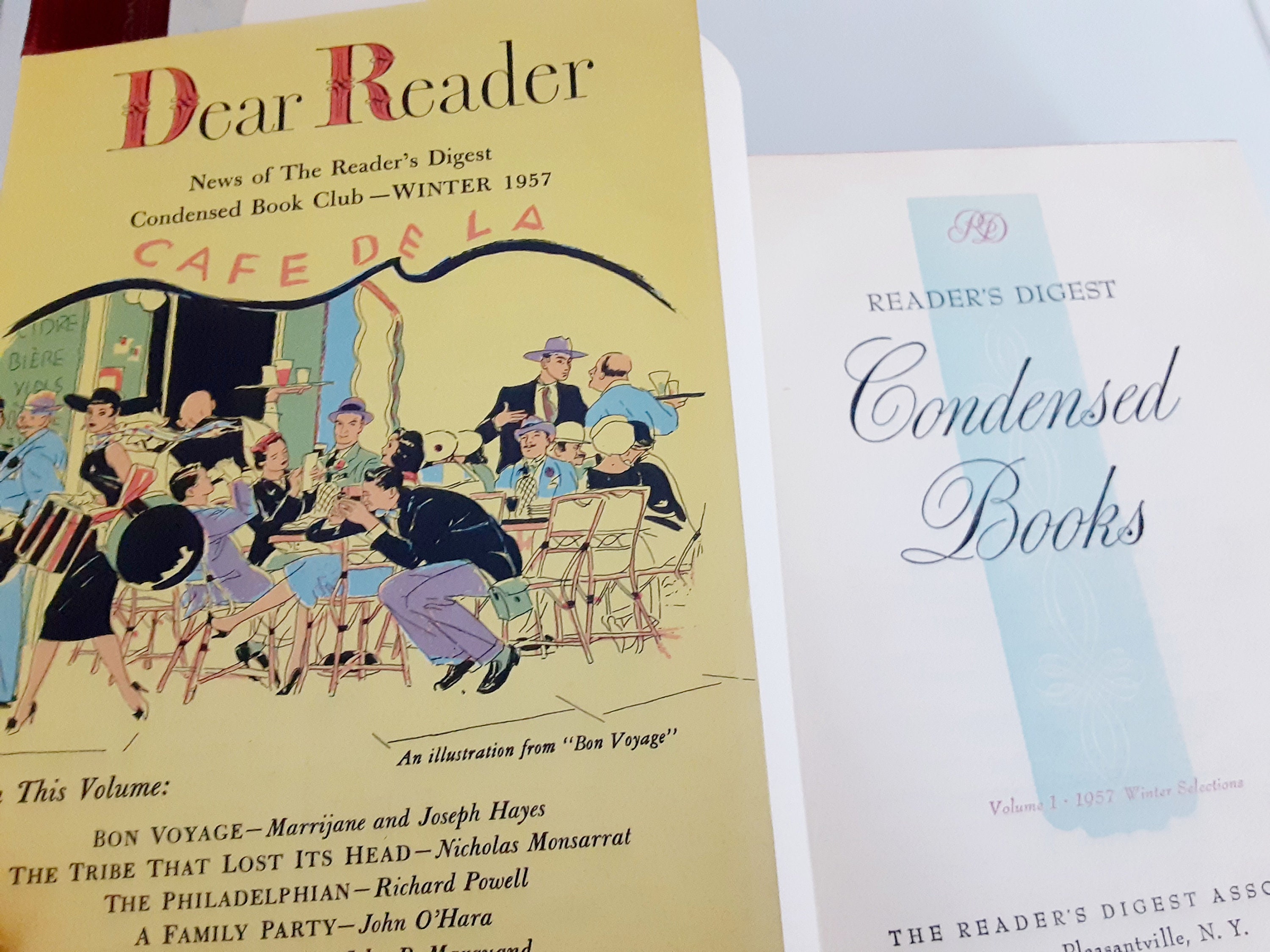 Reader's Digest Condensed Books 1956 /1957, Stack of 3 Vintage