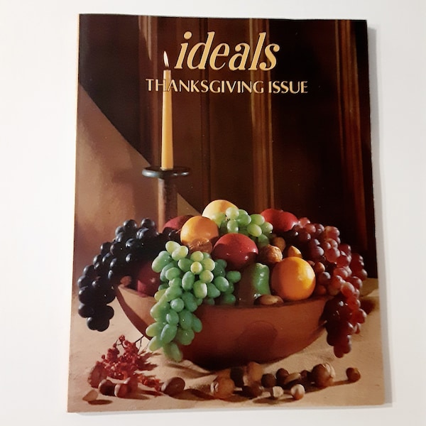 Thanksgiving Ideals Magazine, September 1978 vintage, autumn poetry & nature photography, 1970's religious gift, retro coffee table decor