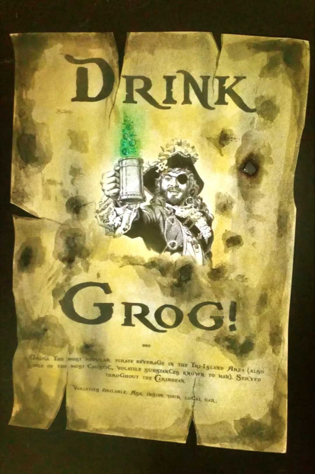 Grog Sign DRINK GROG Poster/decoration/prop - Pirate/monkey Island - Etsy