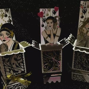 Handgemaakte luxe art-deco pop-upkaarten - verjaardag/nieuwjaar, enz.