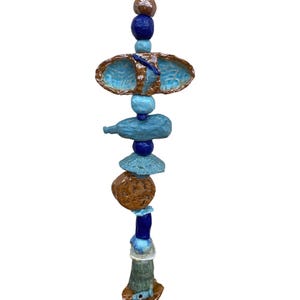 Handmade Clay Garden Totem | Outdoor Yard Art | Ceramic Sculpture | Unique Home or Garden Decor | CroatianTotems Gift Idea