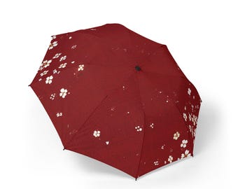 Chic Japanese Ukiyo-e style floral umbrella, stylish folding umbrella perfect for travel, gifts, outdoor events and fashion accessories