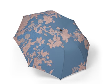 Elegante ombrello floreale in stile giapponese Ukiyo-e, elegante ombrello pieghevole perfetto per viaggi, regali, eventi all'aperto e accessori di moda