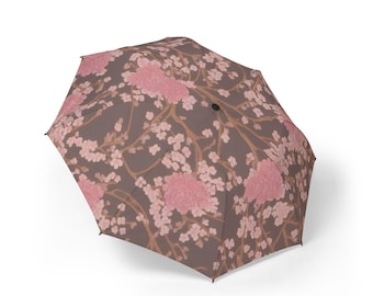 Chic Sakura(Cherry Blossom) Design Floral Umbrella - Stylish, Portable Rainshade, Perfect for Spring, Outdoor Events, Travel Accessories,