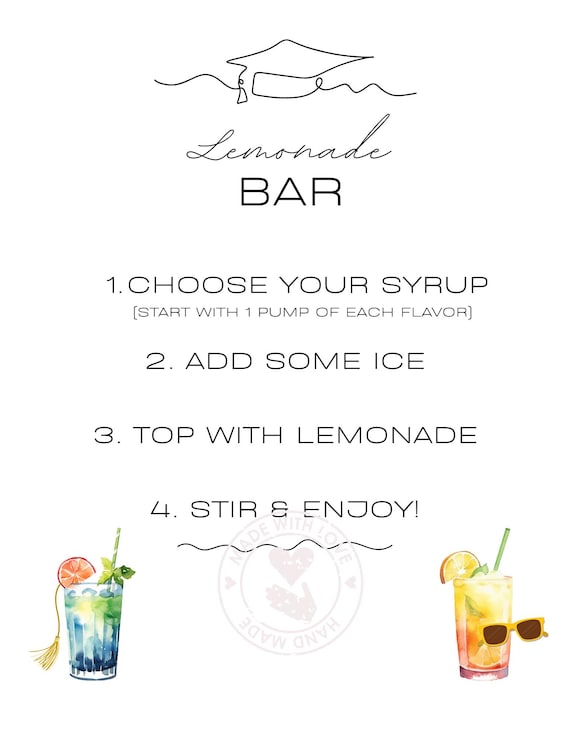 Graduation Lemonade Bar Sign
