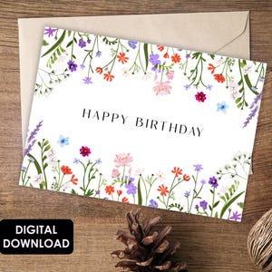 Cartão de Feliz Aniversário (download digital)