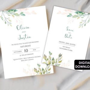 Carte de mariage personnalisable (RESERVEZ LA DATE)