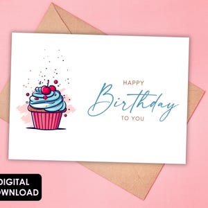 Cartão de Feliz Aniversário (para imprimir)