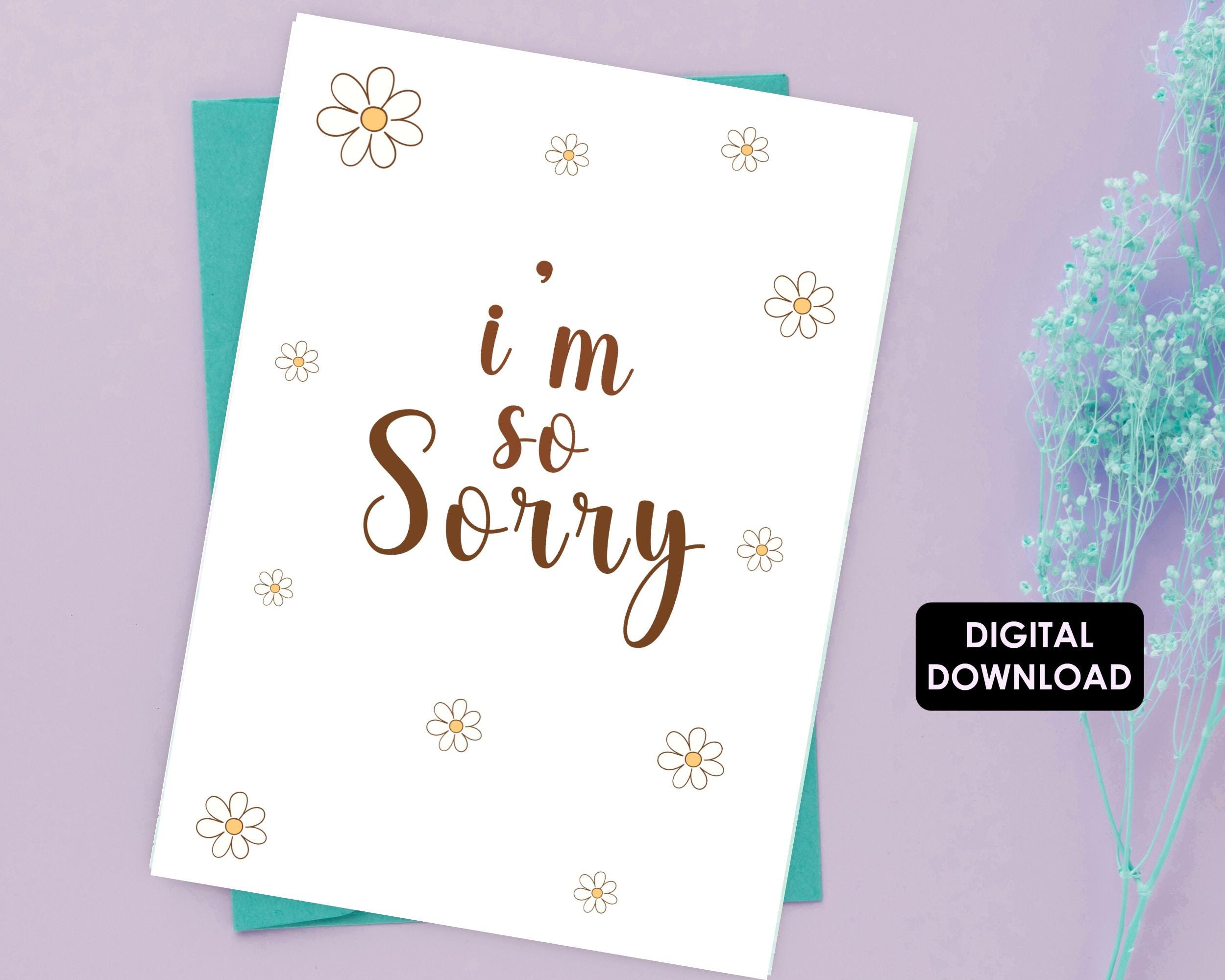 Printable Sorry Card - Etsy