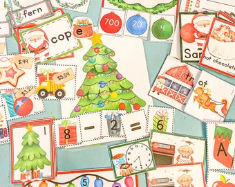 Christmas Learning Bundle - Preschool and Elementary Language Arts and Math!