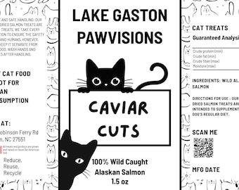 Caviar Cuts – liofilizowane przysmaki dla kotów z dzikiego łososia alaskańskiego | 1,5 uncji