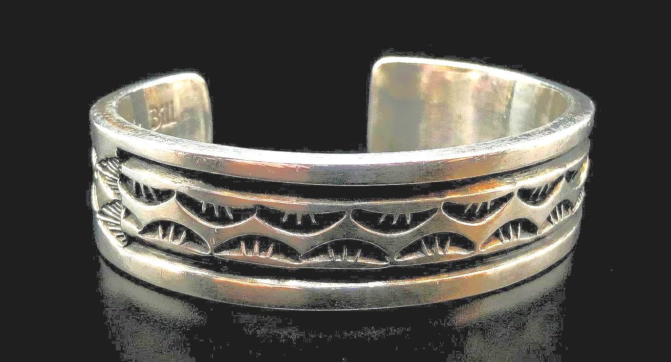 Navajo Darin Bill ヘビーゲージ バングル スタンプワーク Darin bill jewelry - Etsy 日本