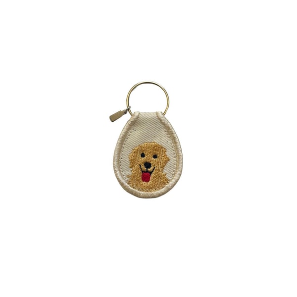 Golden Retriever Keychain | Dog Lover Gift, Patch Keychain