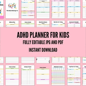 ADHD kids planner | Kid&#39;s Routine Chart | Fun and Interactive Planner for Children | Time Management | Chore Chart | Daily Checklist