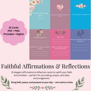 Affirmationskarten •Glaubensaffirmationen •druckbare Affirmationen •Frau des Glaubens •Digitaler Download •Frau des Glaubens •affirmationen