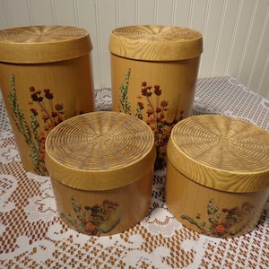 Cheinco Canister Set - Vintage Metal Kitchen Storage Containers - 13-1756