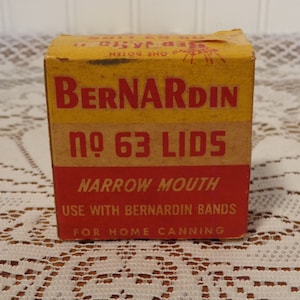 Bernardin Narrow Mouth Canning Lids - No. 63 Lids in Original Box - 20-370