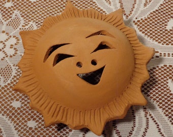 Terra Cotta Sun Face Etsy