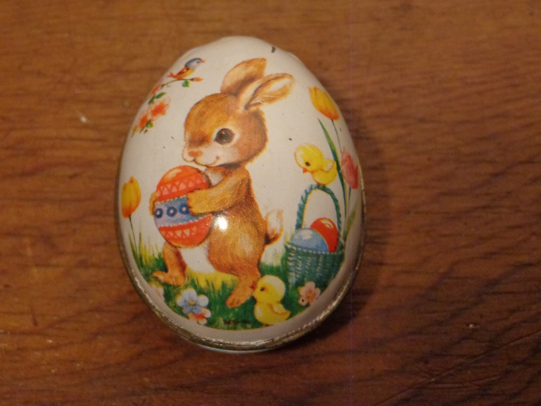 Tin Easter Egg Metal Enesco Easter Egg 18684B Etsy
