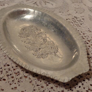 Vintage Mid-Century Hand Wrought Aluminum Tray by Silverlook - 14-0722A