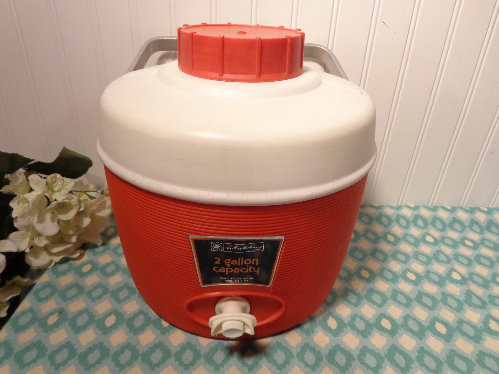 Vintage Sears Red Water Jug Sears Ted Williams Red and White Etsy