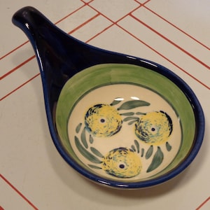 Polish Pottery Ladle or Spoon Rest - Boleslawiec Polish Pottery Condiment Dish - 18-258