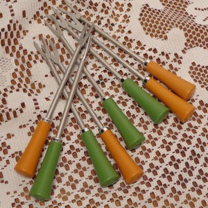 Party Fork Set - Stainless Steel Appetizer Forks - Eight (8) Relish and Hors D&#39;oeuvre Forks - 24-294