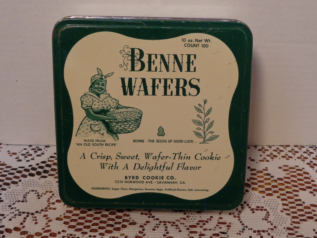Benne Wafers Tin Cookie Tin by Byrd Cookie Company Etsy