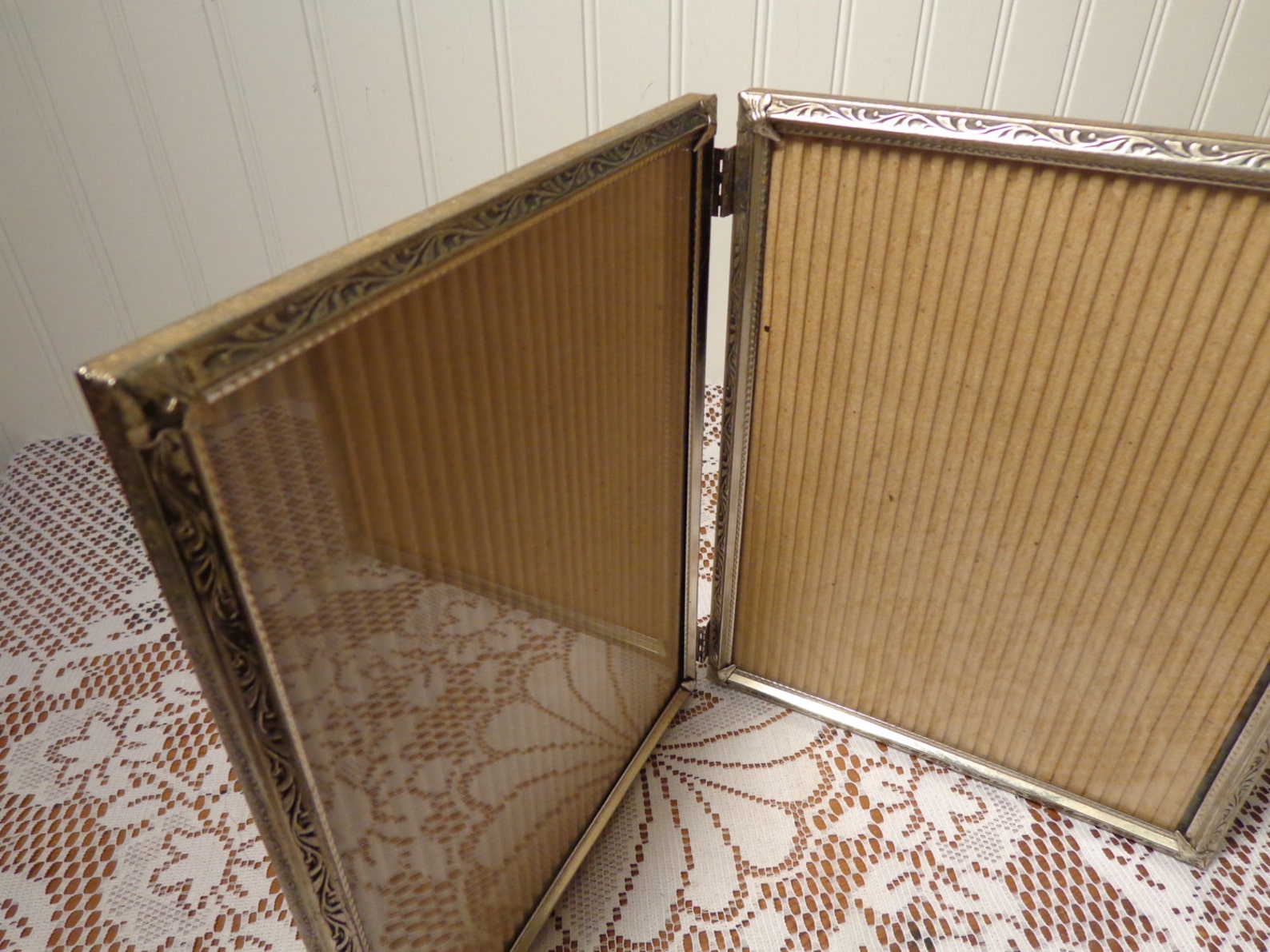 Vintage Gold Picture Frames Double BiFold 8 x 10 Etsy