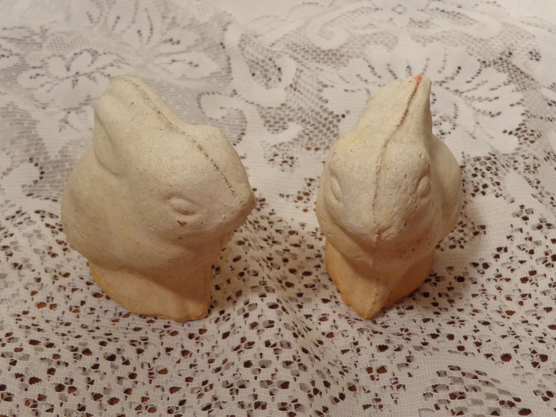 Vintage Concrete Rabbits Cement Garden Rabbit Statues Sold | Etsy