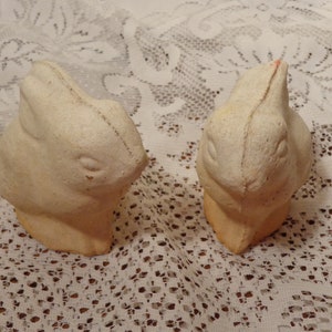 Vintage Concrete Rabbits - Cement Garden Rabbit Statues - Sold ...