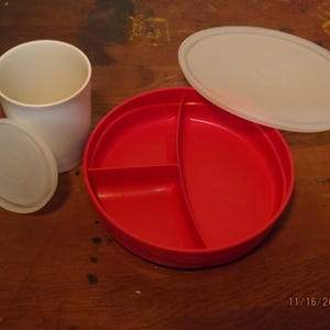 Tupperware Child&#39;s Set - Bowl and Cup with Lids - #2552 and 1251 - 19-521