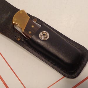 vintage Buck Knife 112 avec étui en cuir d'origine - 25-093