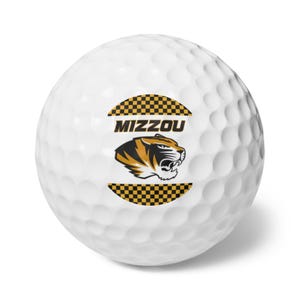Mizzou Golf Balls Set, Sports Gift for Fans, Personalized Golf Accessories, Ideal for Golf Lovers, Perfect for Celebrations