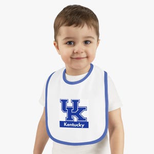 Kentucky Baby Bib, Cute Infant Bib, Baby Shower Gift, Sports Fan Bib, Toddler Feeding Accessory, Baby Bib with Logo