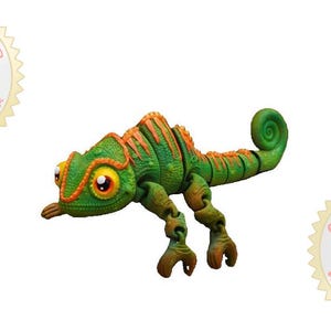 3D Printed Articulating Chameleon Fidget Figurine