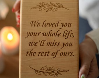 Urna de madera grabada personalizada para mascotas, regalo conmemorativo para perros