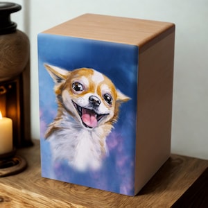 Personalized Cremation Box, Wooden Custom Pet Urn for Dog, Dog Memorial Gift, Ashes Keepsake image 10