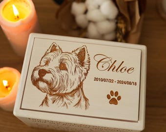 Personalized Pet Cremation Urn: Custom Photo Wooden Keepsake Box
